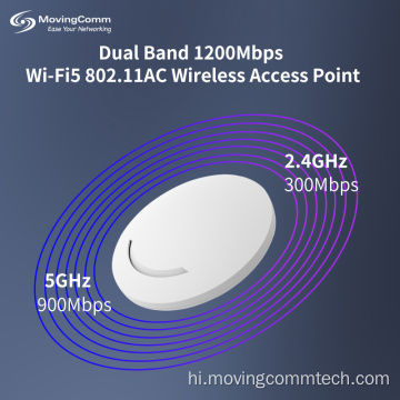 मिनी wifi5 1200Mbps डुअलबैंड इनडोर एंटरप्राइज वायरलेस एपी